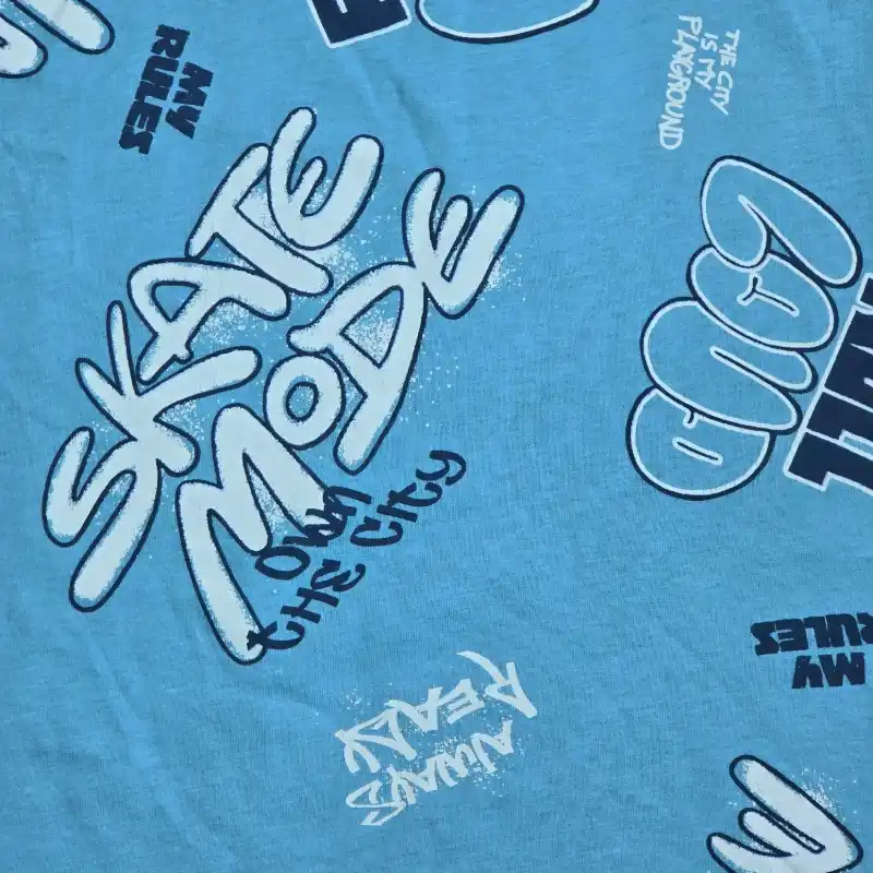 Camiseta azul aqua Skate Mode