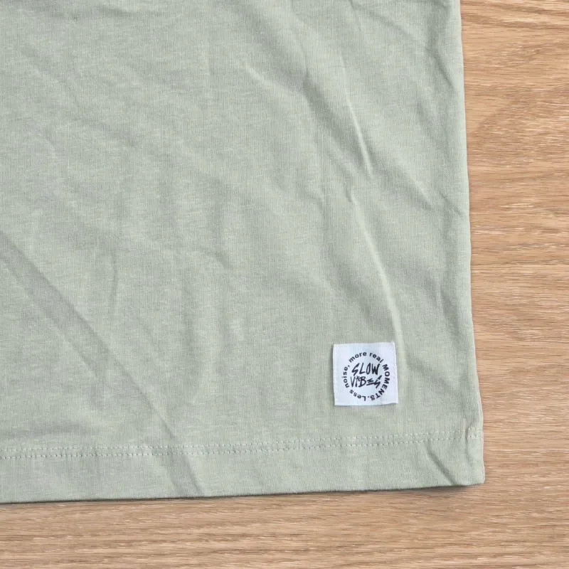 Camiseta color verde de algodón