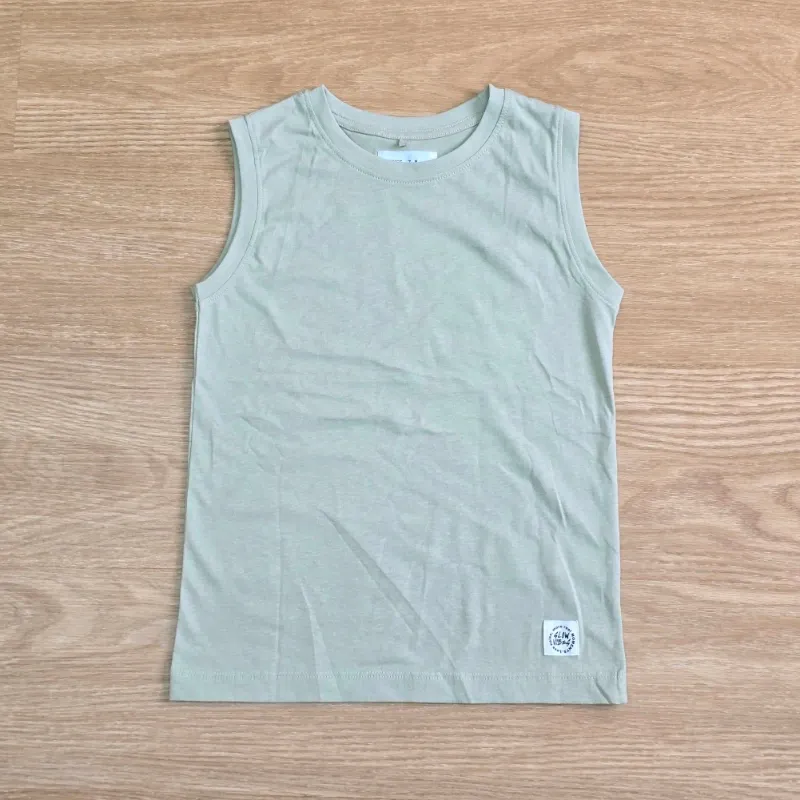 Camiseta color verde de algodón