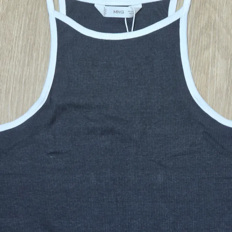 Camiseta estilo Top color Gris Ratón Básica