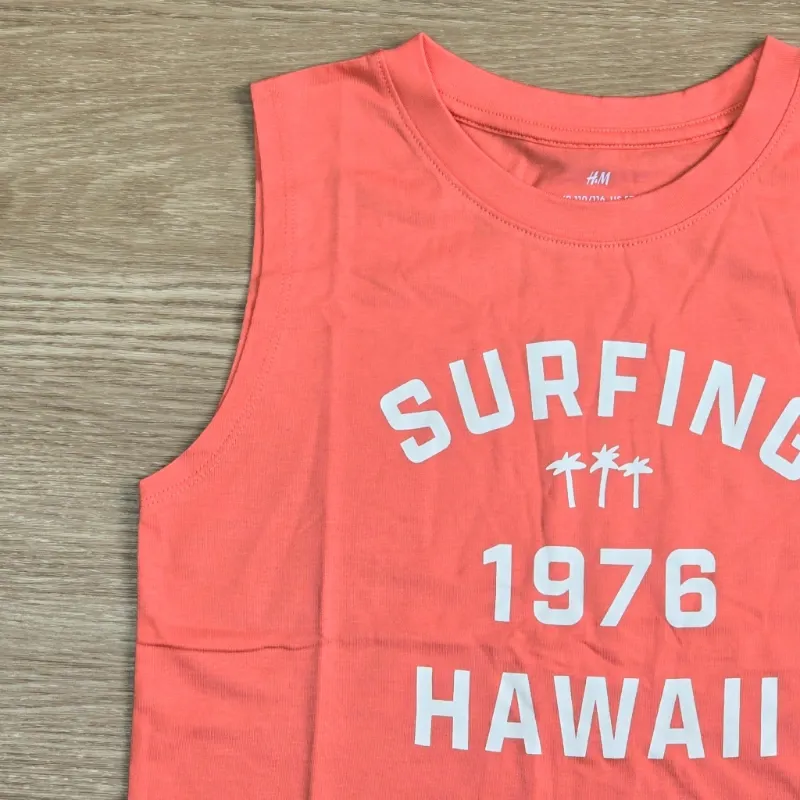 Camiseta SURFING HAWAII color naranja