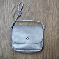 Cartera color plateada