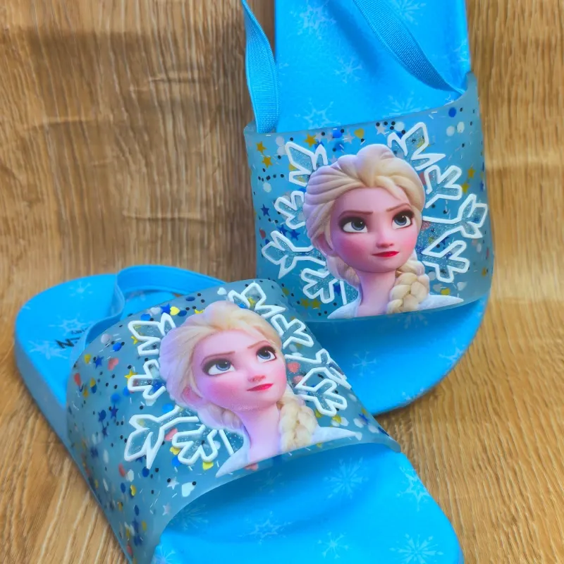 Chancletas color azul de Frozen