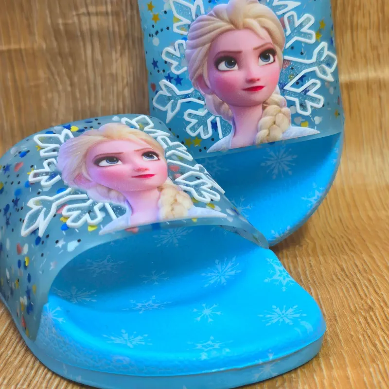 Chancletas color azul de Frozen