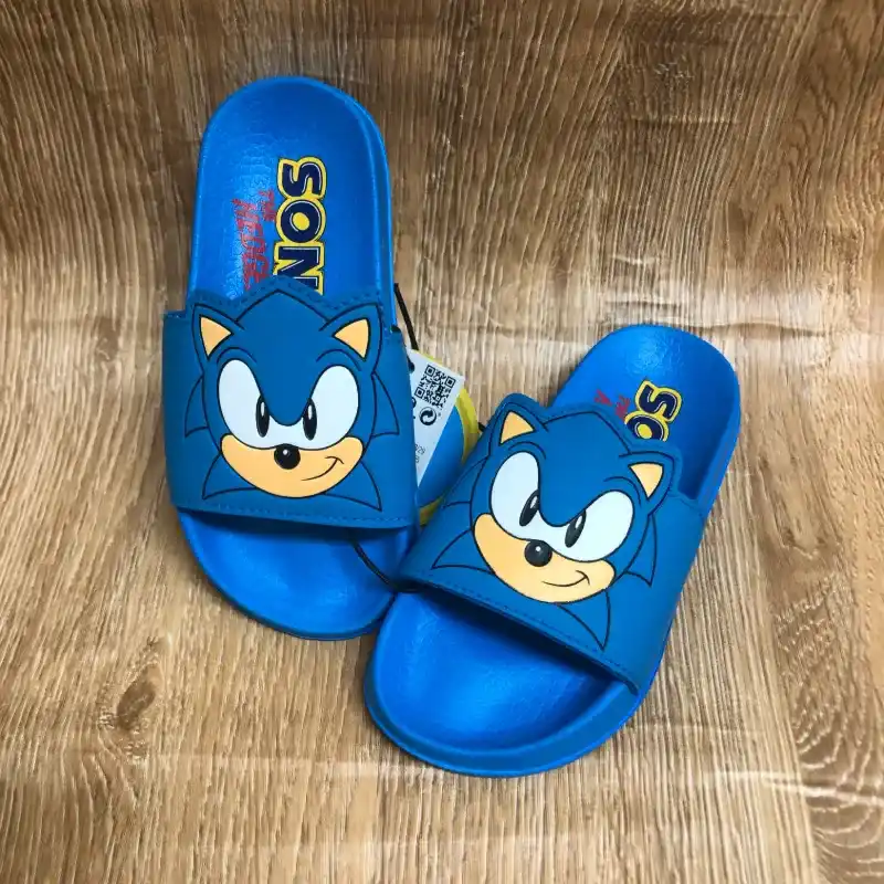 Chancletas con Sonic color azul