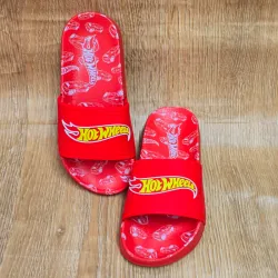 Chancletas de color rojo Hot Wheels