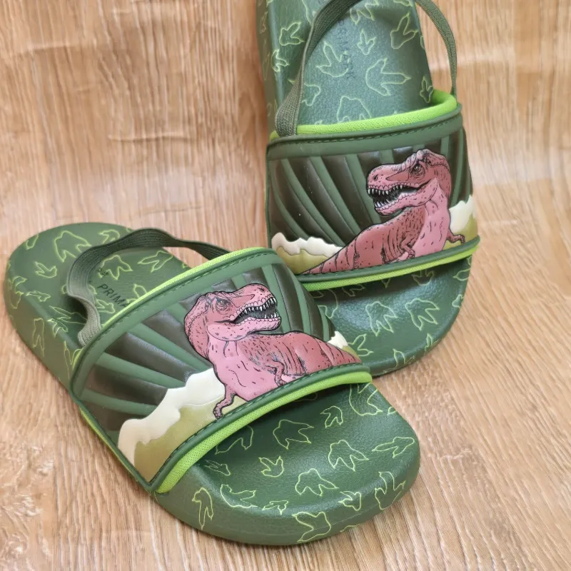 Chancletas de Dinosaurios color verde