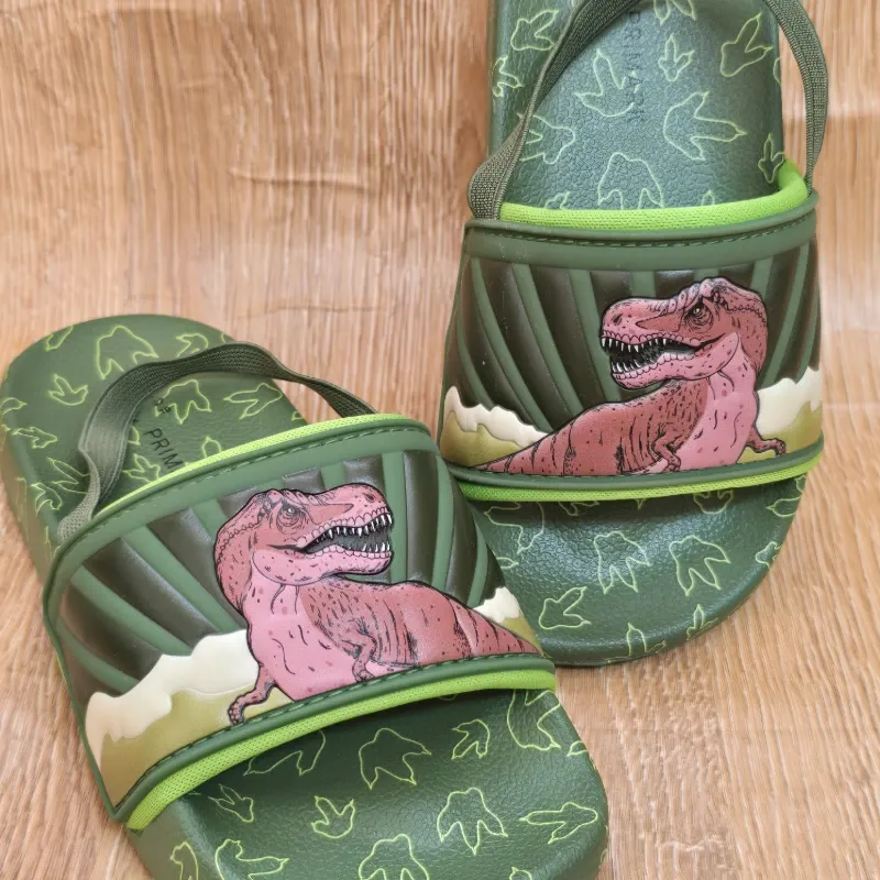 Chancletas de Dinosaurios color verde