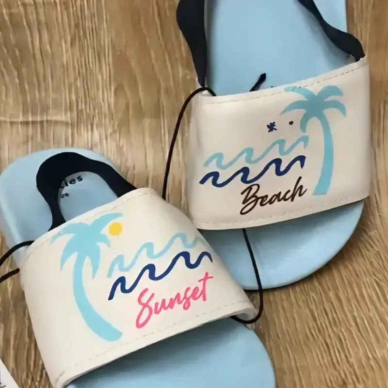 Chancletas “Sunset Beach” color azul