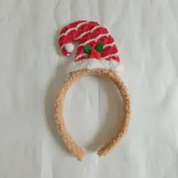 Cintillo con gorro de navidad
