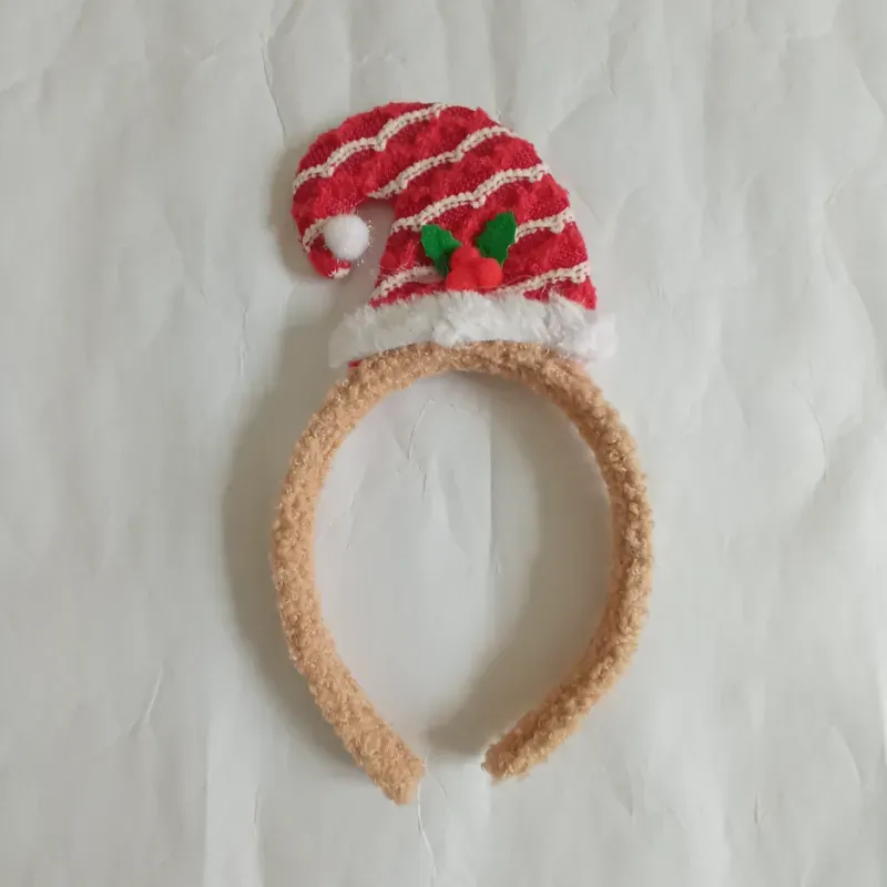 Cintillo con gorro de navidad