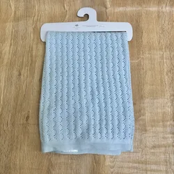 Colcha tejida color azul