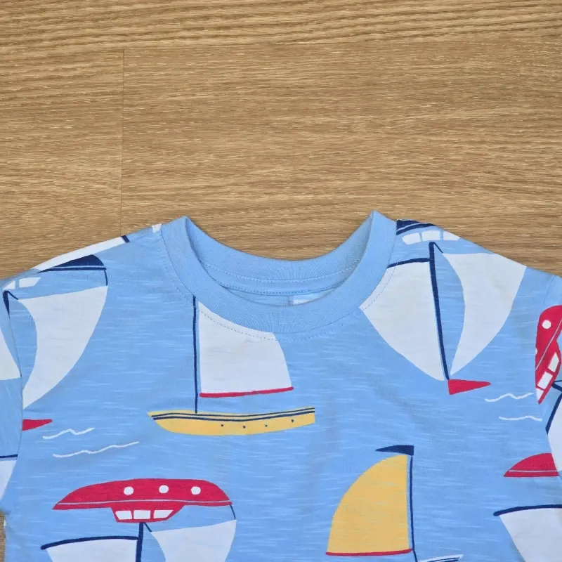 Conjunto azul de barcos