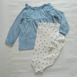 Conjunto azul de lazos 