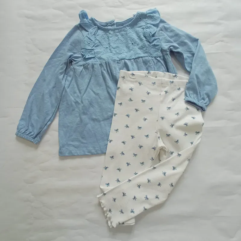 Conjunto azul de lazos 