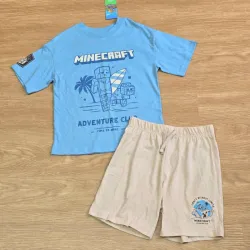 Conjunto azul de Minecraft