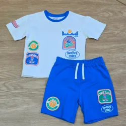 Conjunto blanco y azul de Basketball