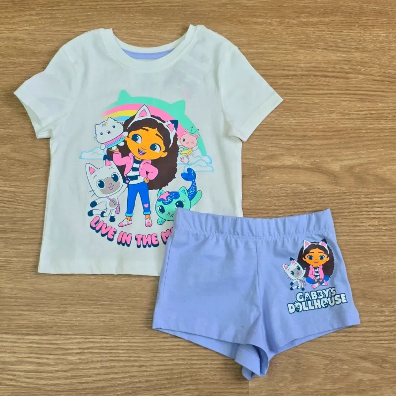 Conjunto blanco y morado Gaby