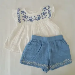 Conjunto color blanco y azul 