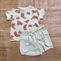 Conjunto color crema y terracota 