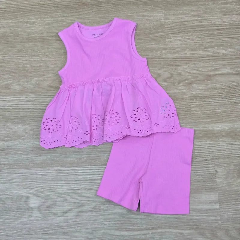 Conjunto color rosado de blusa con leggin