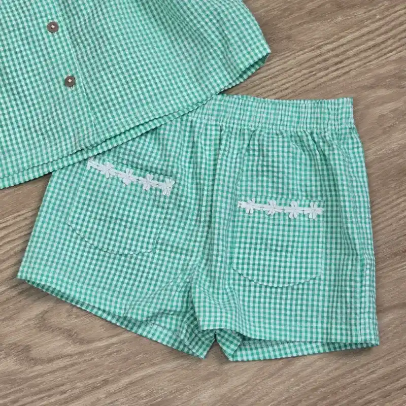 Conjunto color verde de Blusa y Short