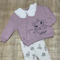 Conjunto con Ángel color violeta 