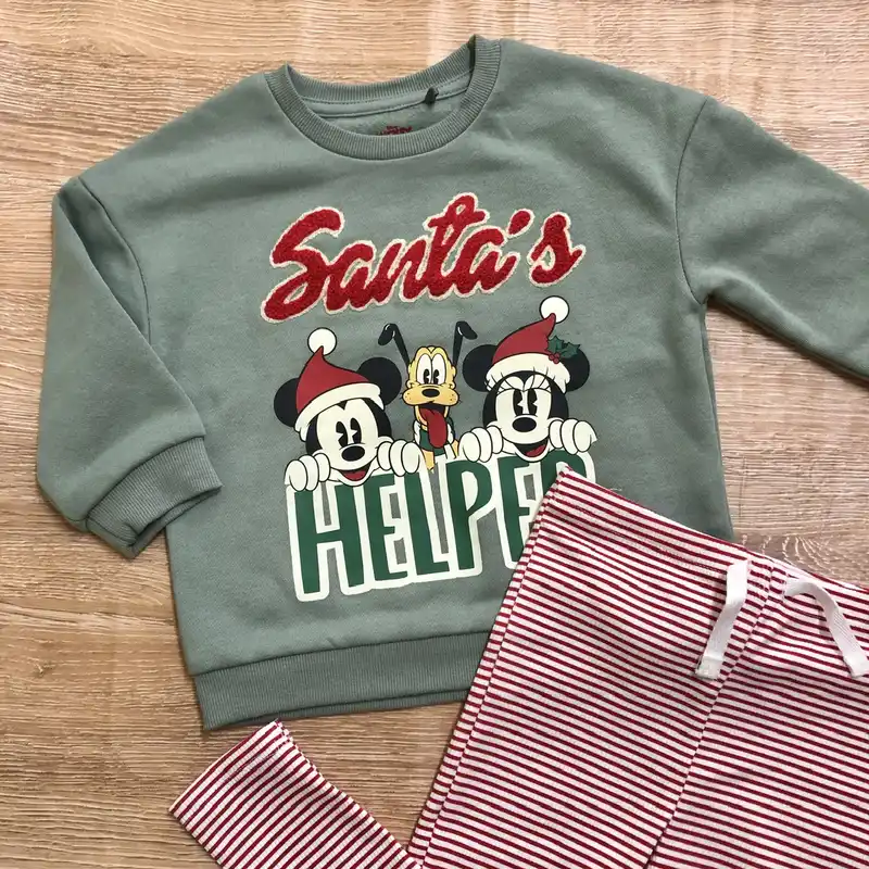 Conjunto con Mickey Mouse "Santa's Helper"