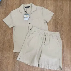Conjunto de algodon color beige