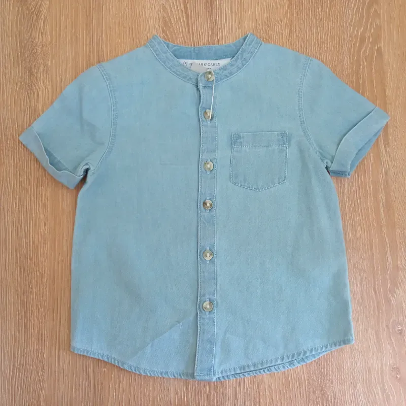 Conjunto de camisa y short de rayas 
