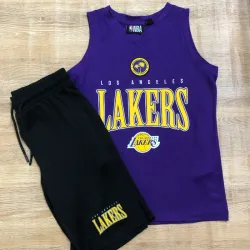 Conjunto de los Lakers color violeta 