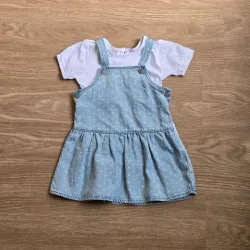 Conjunto de Overol de saya con blusa