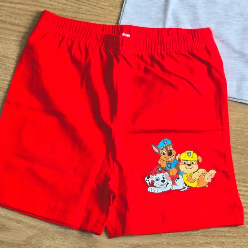Conjunto de Paw Patrol de short y pulover color gris