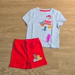 Conjunto de Paw Patrol de short y pulover color gris