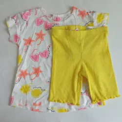 Conjunto de pulóver y leggins amarillos 