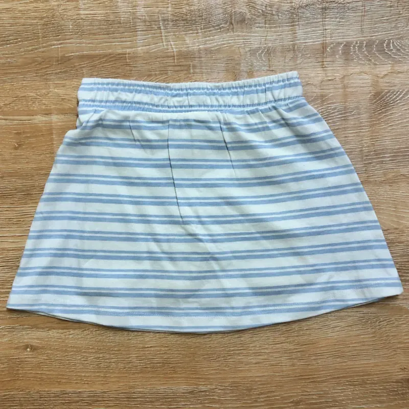 Conjunto de pulóver y saya color azul 