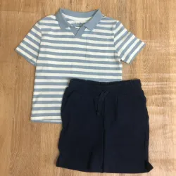 Conjunto de rayas color azul