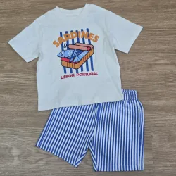 Conjunto de Sardines color azul y blanco