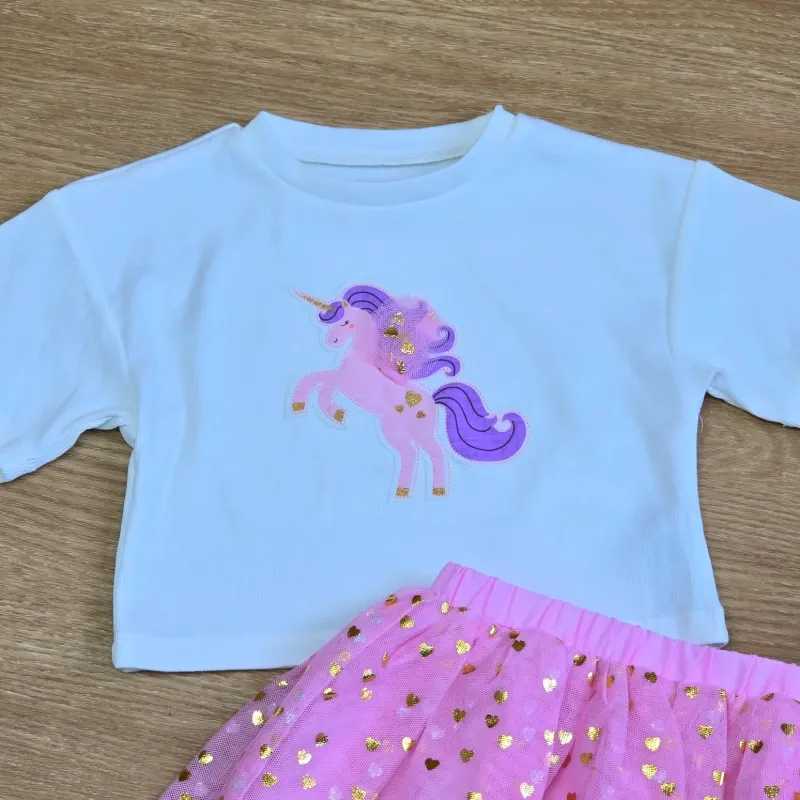 Conjunto de Saya Tul con Unicornio