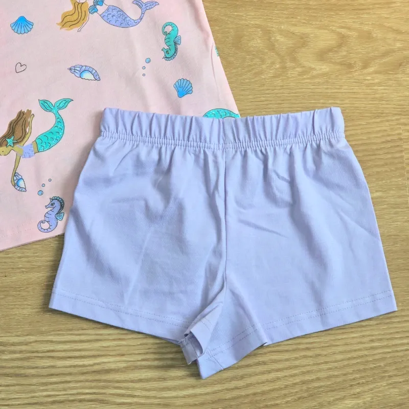 Conjunto de Sirenas color rosa de short