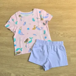 Conjunto de Sirenas color rosa de short