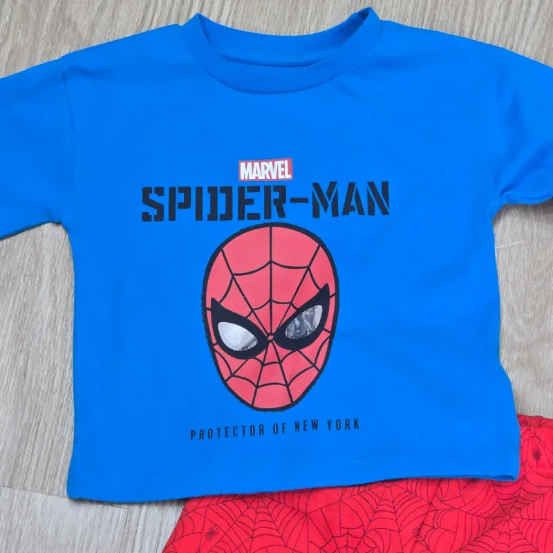 Conjunto de Spiderman color rojo y azul