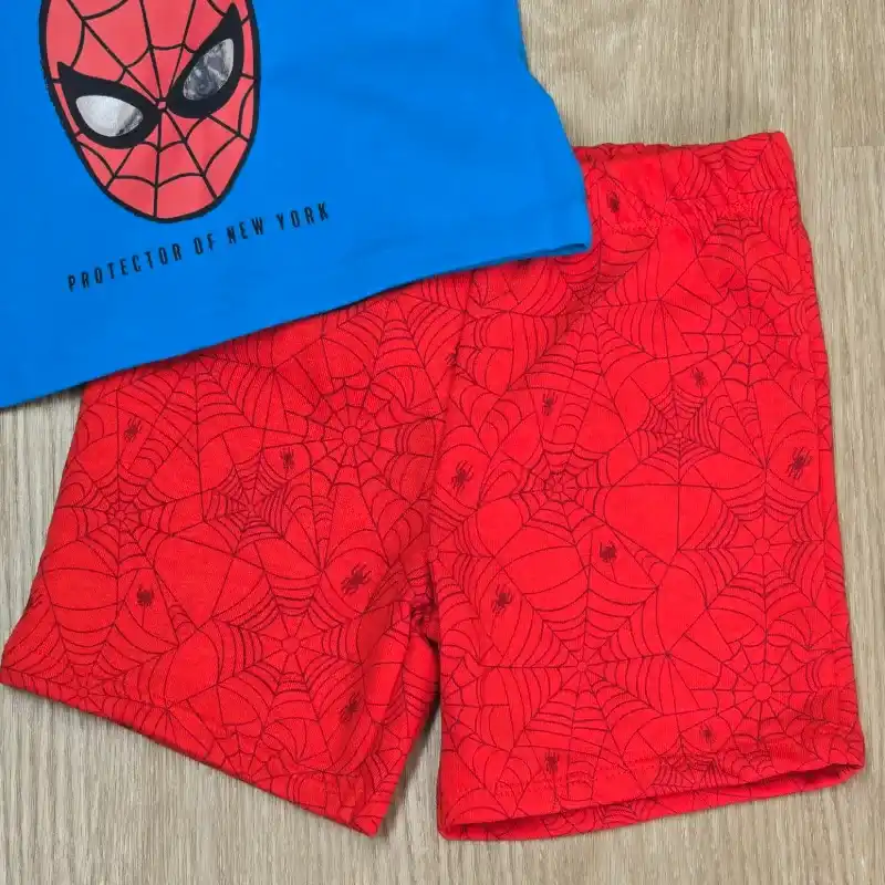 Conjunto de Spiderman color rojo y azul