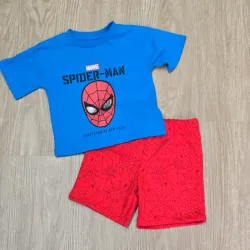 Conjunto de Spiderman color rojo y azul