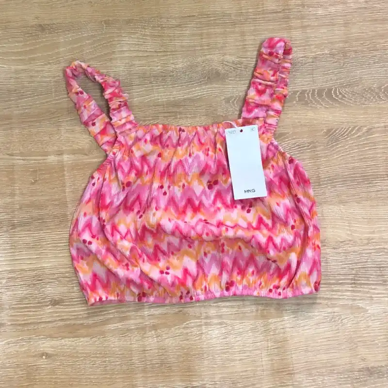 Conjunto Mango rosado y naranja 