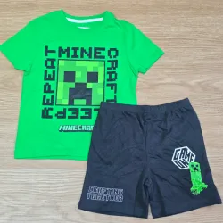 Conjunto Verde y Gris oscuro Minecraft