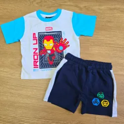 Conjunto Iron up, blanco y azul