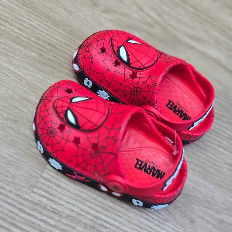 Crocs de Spiderman Rojas con luces