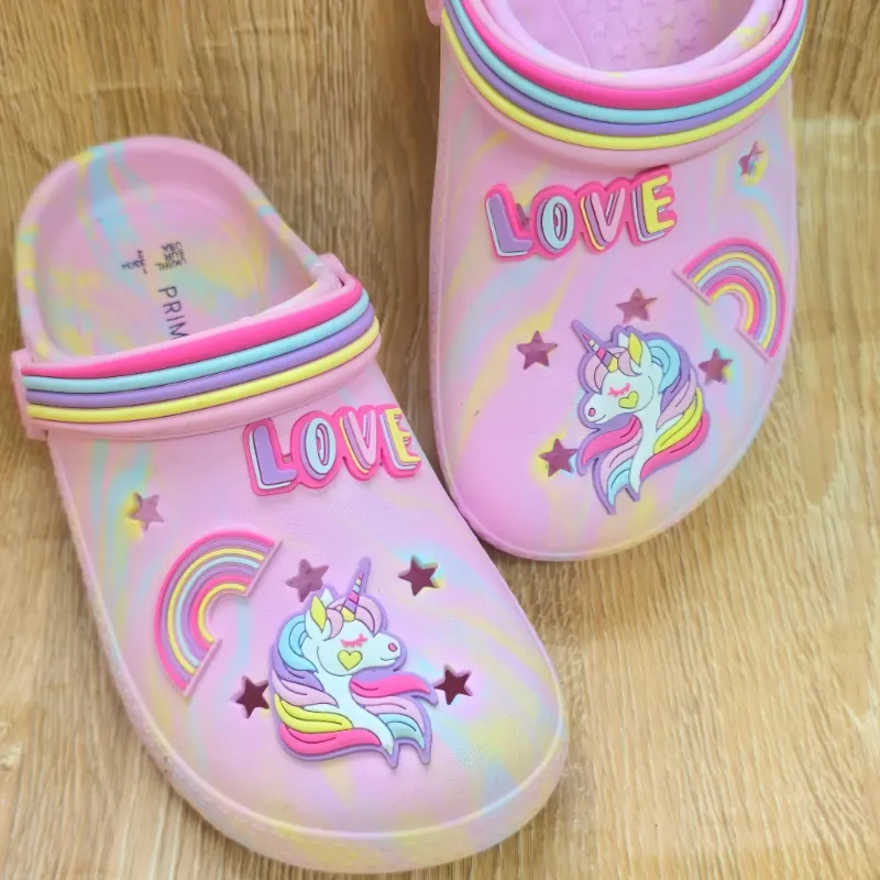 Crocs de Unicornio y arcoiris