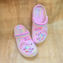 Crocs de Unicornio y arcoiris